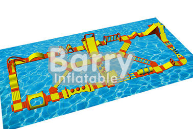 Διογκώσιμη επιπλέουσα σειρά μαθημάτων εμποδίων παιχνιδιών νερού με το μουσαμά PVC 0.9mm Πλάτωνας